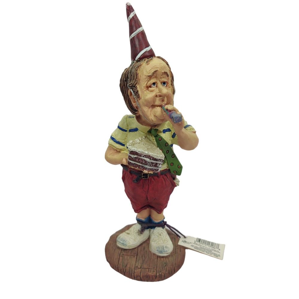 Doug Harris Russ Berrie "Happy Birthday" Funny Man Resin Figurine #13186 NOS VTG